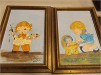 Framed Art, (5), 4 Original Paintings