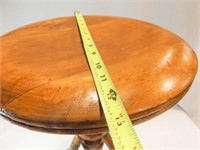 Wood Piano Stool, spins, 12" diameter seat