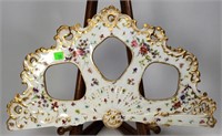 Old Paris china frame, flower design, J.R.France