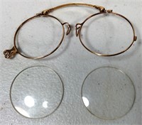 14K Gold Rim Glasses, 5.88g without lenses.