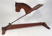 "Cal's Colt" Spring Horse, Sled Foot - red wash,