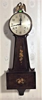 Gilbert #1807 Banjo Clock, eagle top, key wind, 8"
