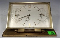 Brass "Semca" Desk Clock - Barometer, Swiss
