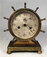 Brass Waterbury Ship's Bell #17 Clock, 8"tall x