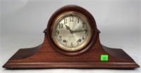 Seth Thomas Mantle Clock, mahogany case, 4.5" dial