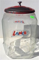 Lance Jar - cracked glass, paint off metal lid
