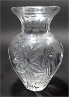 Heavy Glass Vase, 9.5"tall x 6.5"diameter