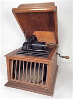 Oak case Edison Cylinder Record Player -