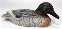 Kenneth Peffer Carved Duck Decoy - 2001, 11"L x