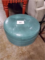 blue colored large ottoman