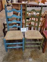 pair of ladder back chairs
