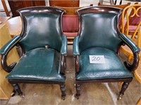 pair of leather chairs