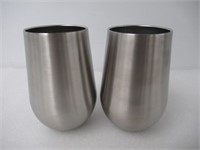 (2) Double Walled Stainless Steel Insulated Mugs