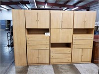 four piece sectional storage cabinets