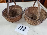 two vintage baskets