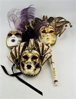 Lot #2999 - (3) Italian masquerade masks. Hand