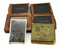 Lot #3009 - Box of Seed’s Dry plates, (4) wood