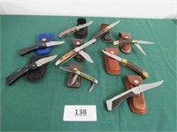 knives - (9 count)  in cases - includes