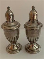 Pair Sterling Salt and Pepper Shakers