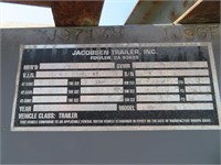(DMV) 1997 Jacobsen Gooseneck 8' W x 28' L Tilt De