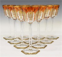 (8) FRENCH BACCARAT 'HARCOURT EMPIRE' WINE STEMS
