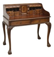 CHIPPENDALE STYLE CARVED MAHOGANY LADIES DESK
