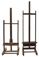 (2) FRENCH ADJUSTABLE ARTIST'S EASELS