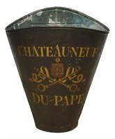 FRENCH VINEYARD PAINTED METAL GRAPE PICKER'S HOTTE