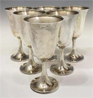 (6) AMERICAN WHITING STERLING SILVER WATER GOBLETS