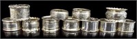 (11) ENGLISH STERLING SILVER NAPKIN RINGS
