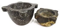 (2) FRENCH MARBLE APOTHECARY MORTARS