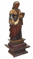 SPANISH COLONIAL SAINT JEROME SANTO ALTAR FIGURE