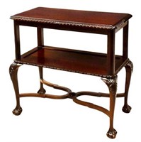 CHIPPENDALE STYLE MAHOGANY TWO-TIER SERVER