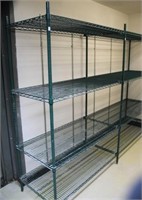 METRO 4-TIER GREEN EPOXY WIRE SHELVING UNIT