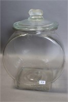 GLASS PLANTERS JAR WITH LID - 12"H