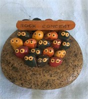 1970s Rock Concert Painted Rock Novelty