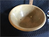 Yellow Ware Bowl with White Bands