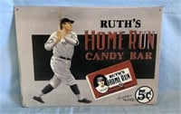 Ruth's Home Run Candy Bar Metal Sign