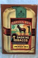 Orphan Boy Smoking Tobacco Metal Sign