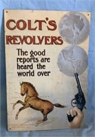 Colt's Revolvers Metal Sign