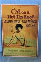 Cat on a Hot Tin Roof Metal Sign