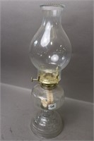 OIL LAMP WITH CHIMNEY - 17"H