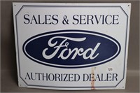 FORD SALES SERVICE SIGN - REPRO - 16"W X 12"H