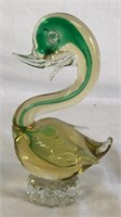 7" Blown Glass Duck Paperweight