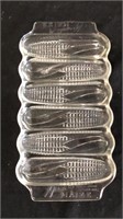 1940s Miracle Maize Glass 12" Cornbread Pan