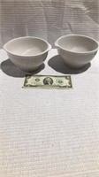 Pair of white  bowls