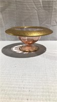 Pink bowl with  gold trim