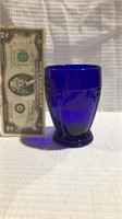 Set of 8 small cobalt blue glasses