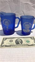 Shirley Temple pitcher and cup