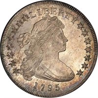 $1 1795 OFF CENTER BUST. PCGS MS66 CAC